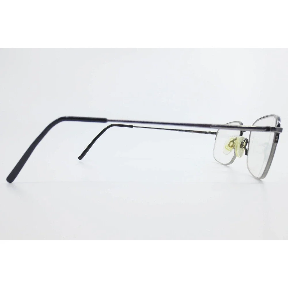 Ti-Flex T1506 Gunmetal Semi Rimless Eyeglasses Frames 54-19-140 Rectangular Mens
